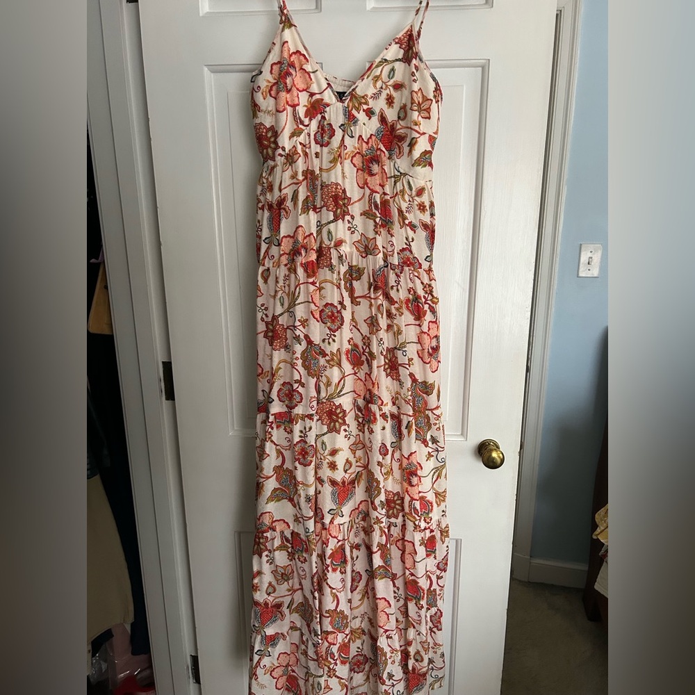 1. State Floral Maxi Dress - Red and Cream